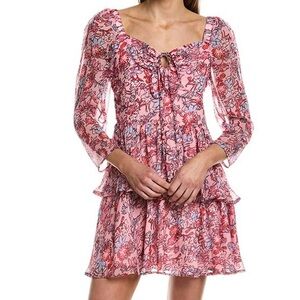 French Connection | Dresses | French Connection Arta Surplice Short Sleeve  Lace Ruffle Dress | Poshmark